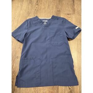 Momentum by Maevn Navy Dark Blue Men’s 4 pocket V-neck Top Scrub Shirt XS